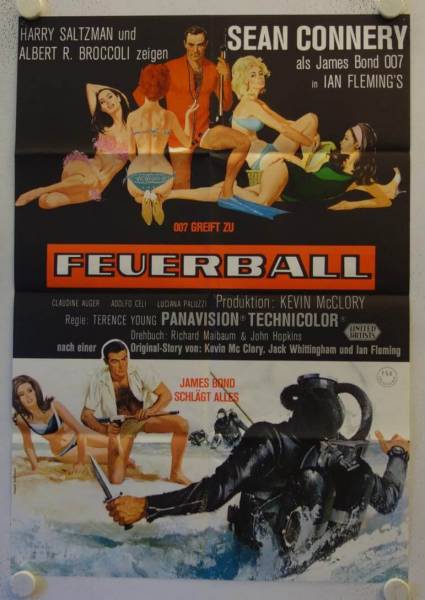 James Bond 007 - Feuerball originales deutsches Filmplakat